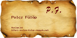 Polcz Fülöp névjegykártya